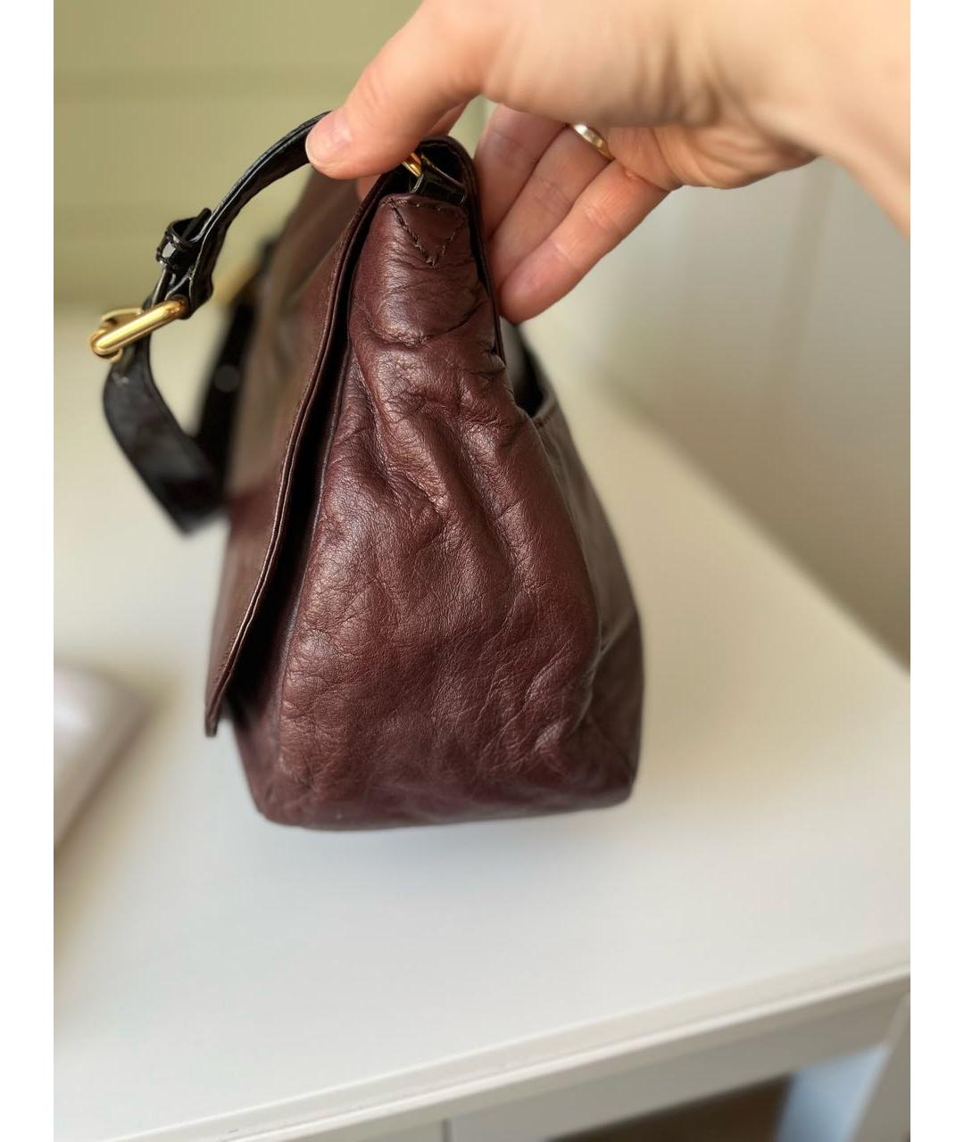 MARC BY MARC JACOBS Коричневая кожаная сумка с короткими ручками, фото 7