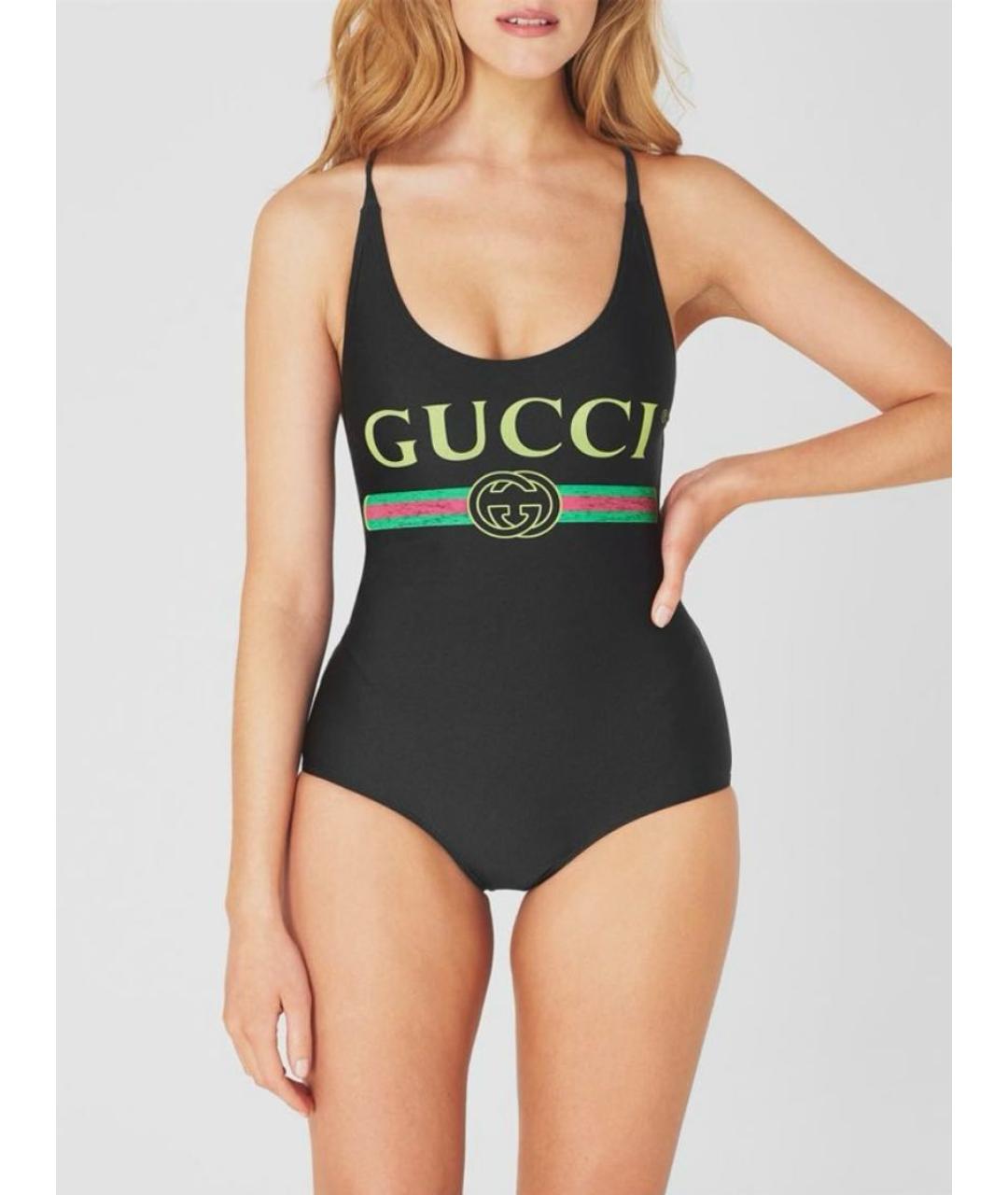 GUCCI Черный полиамидовый купальник, фото 5