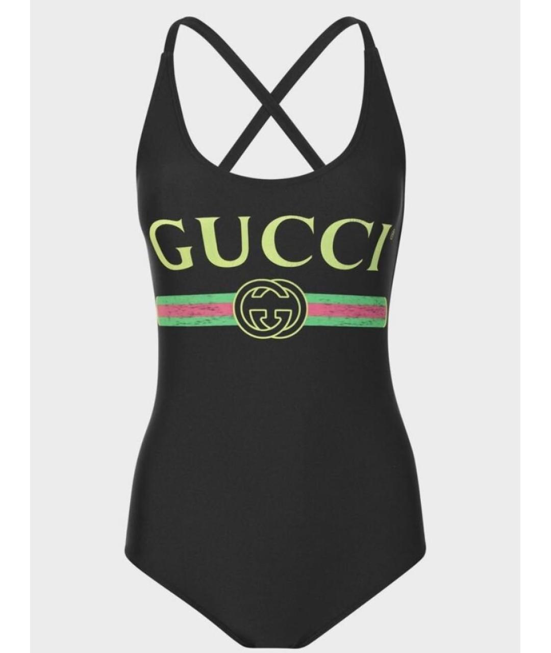 GUCCI Черный полиамидовый купальник, фото 7