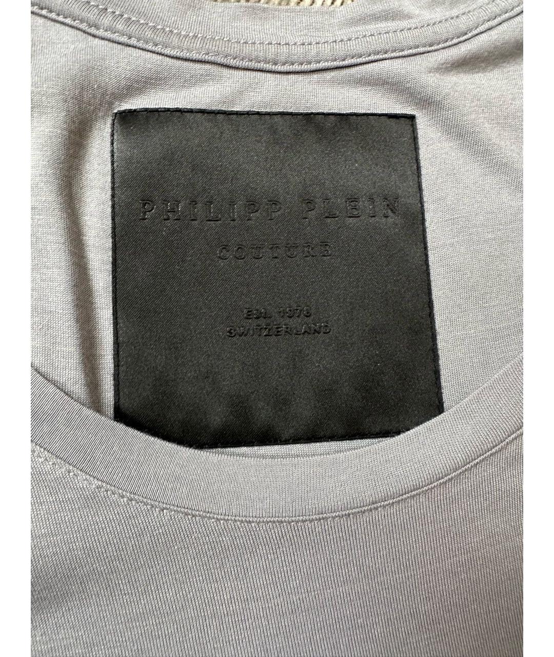 PHILIPP PLEIN Серая футболка, фото 3