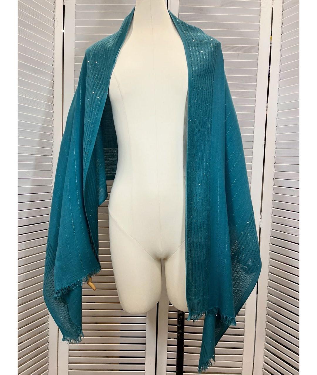 RALPH LAUREN Бирюзовый шарф, фото 2