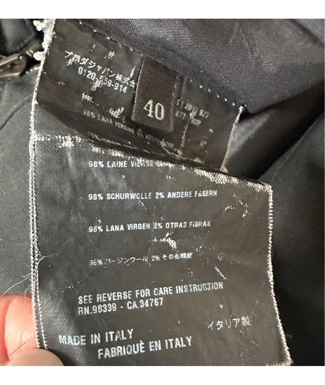 PRADA Черная шерстяная юбка мини, фото 5