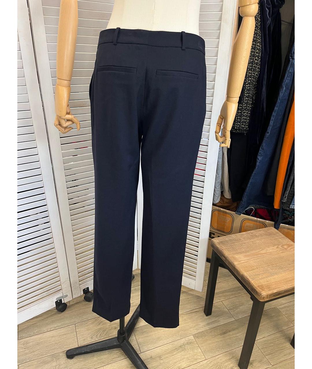 HUGO BOSS Темно-синие шерстяные прямые брюки, фото 7