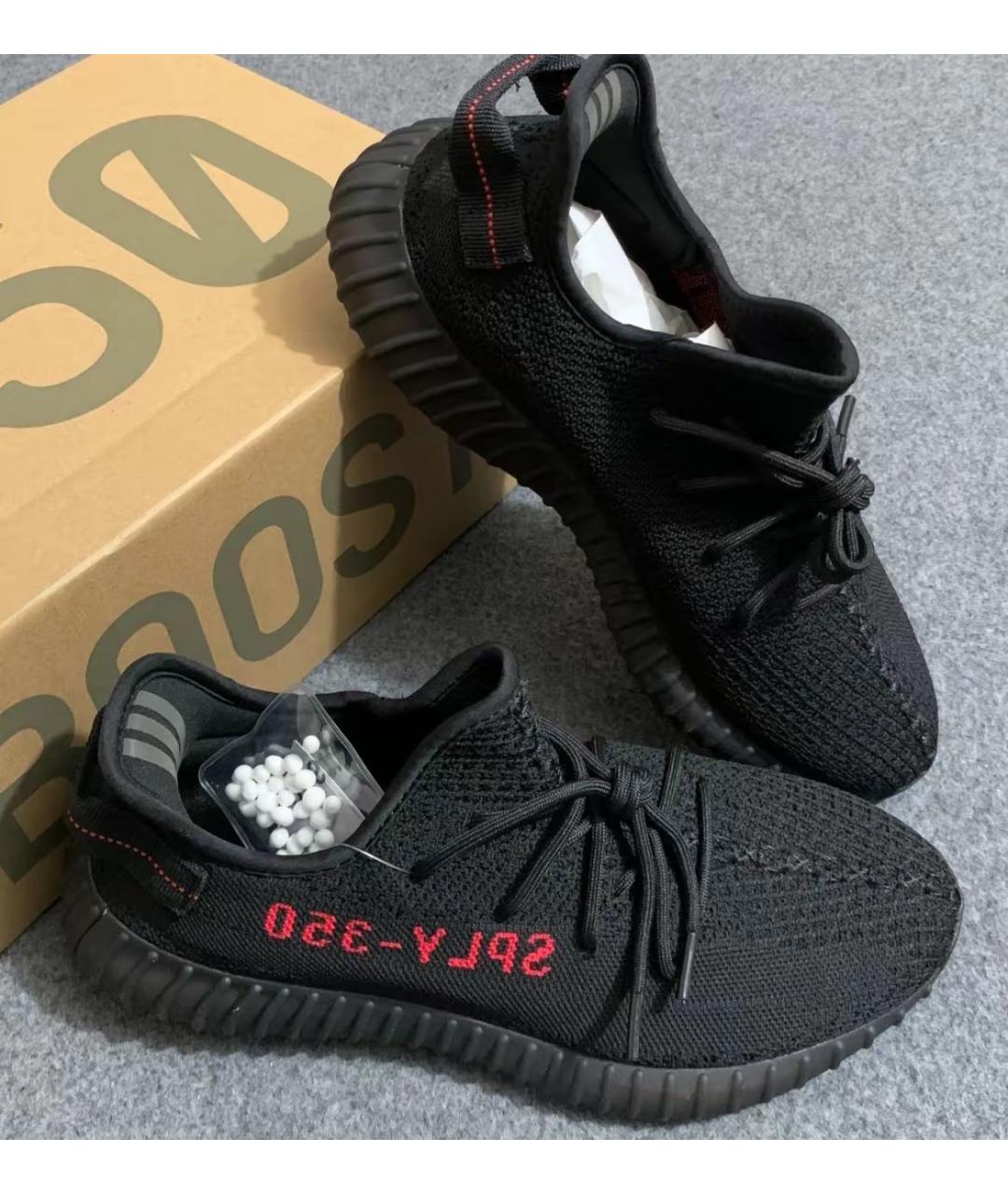 ADIDAS YEEZY Черные низкие кроссовки / кеды, фото 4