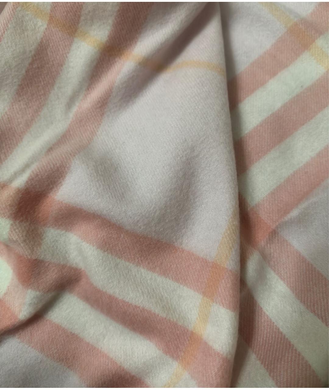 BURBERRY Розовый кашемировый шарф, фото 3