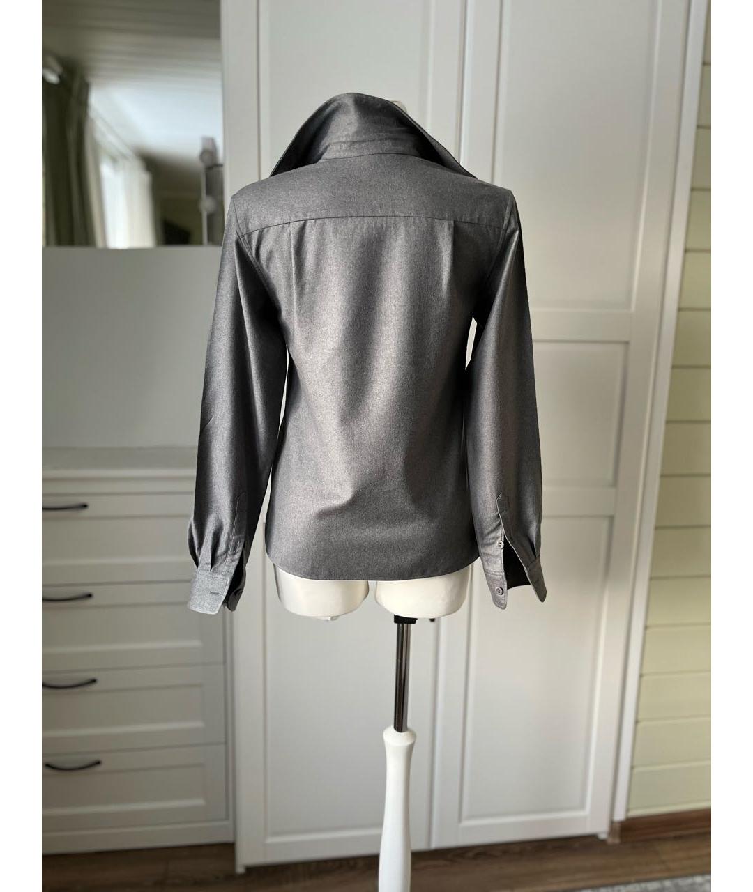 BOTTEGA VENETA Серая шерстяная рубашка, фото 5