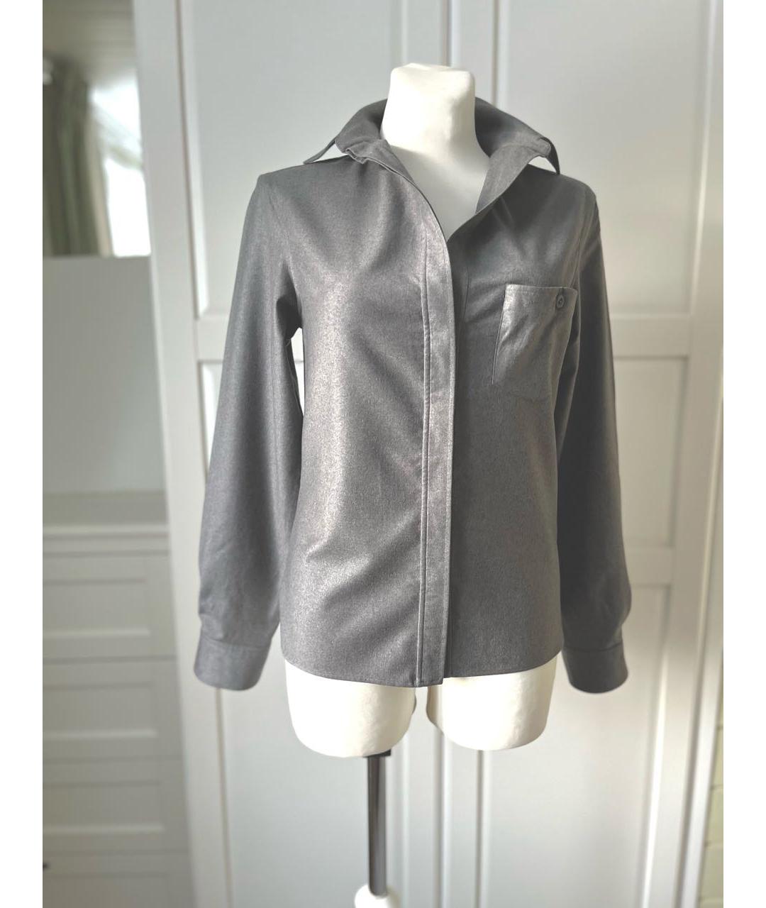 BOTTEGA VENETA Серая шерстяная рубашка, фото 9
