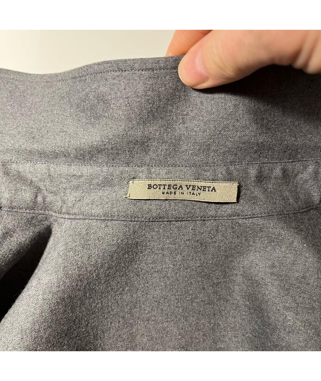 BOTTEGA VENETA Серая шерстяная рубашка, фото 7