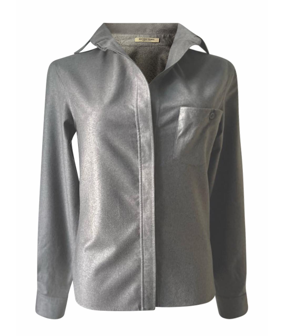 BOTTEGA VENETA Серая шерстяная рубашка, фото 10