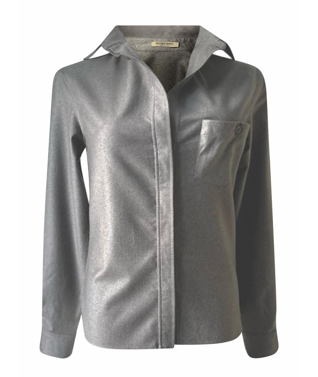 BOTTEGA VENETA Серая шерстяная рубашка, фото 1