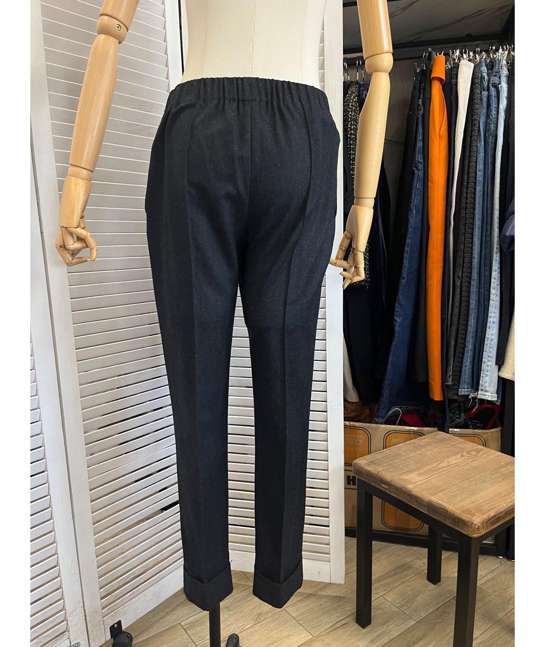 KENZO Серые шерстяные прямые брюки, фото 6