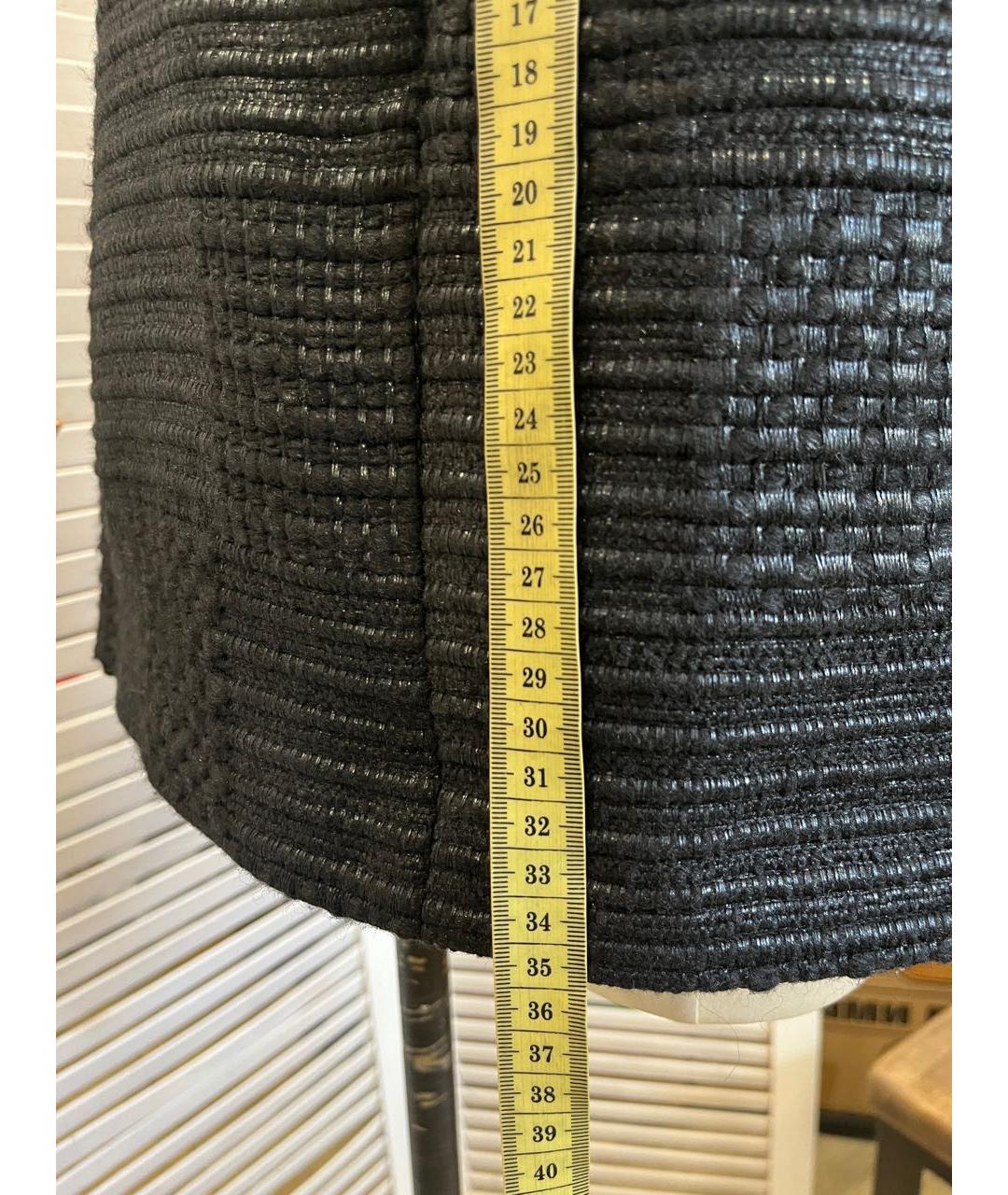 ETRO Черная шерстяная юбка мини, фото 4