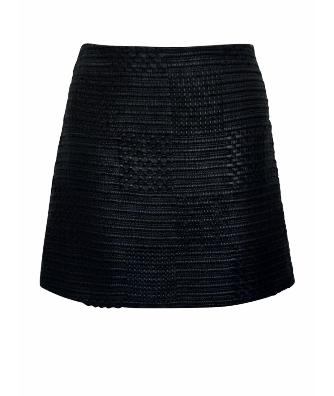 ETRO Черная шерстяная юбка мини, фото 1
