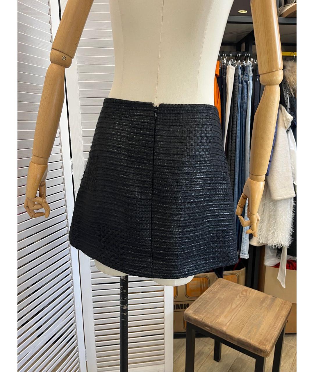 ETRO Черная шерстяная юбка мини, фото 5