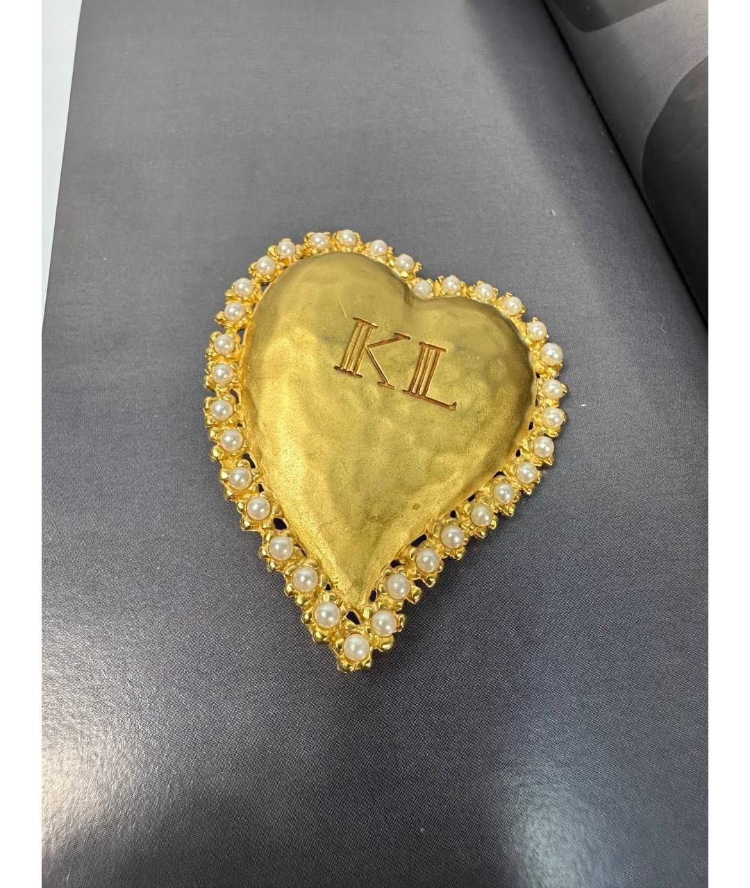 KARL LAGERFELD Золотая металлическая булавка / брошь, фото 5