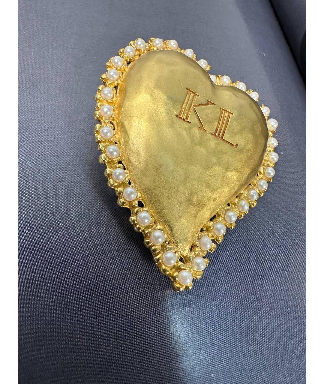 KARL LAGERFELD Золотая металлическая булавка / брошь, фото 4