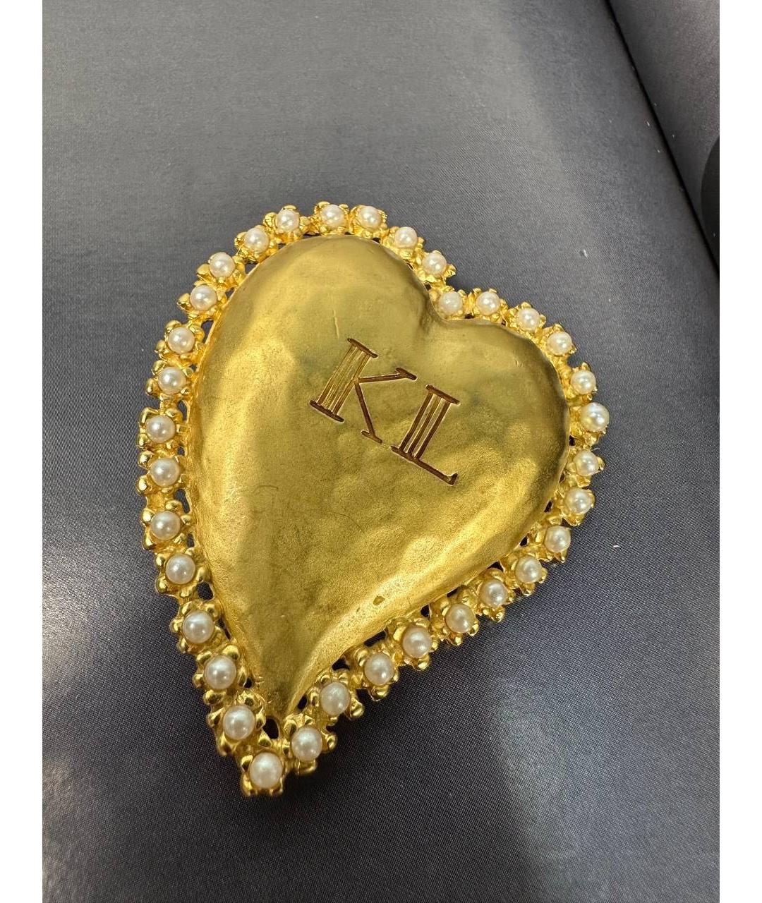 KARL LAGERFELD Золотая металлическая булавка / брошь, фото 2