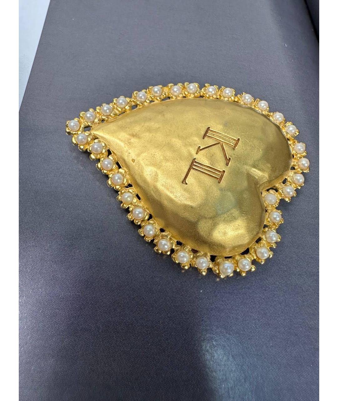 KARL LAGERFELD Золотая металлическая булавка / брошь, фото 3