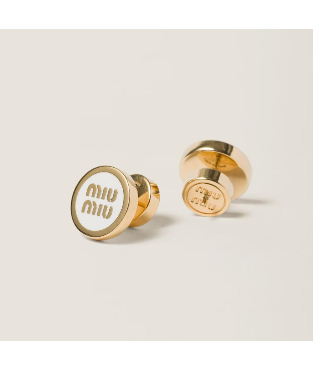 MIU MIU Золотые латунные серьги, фото 2