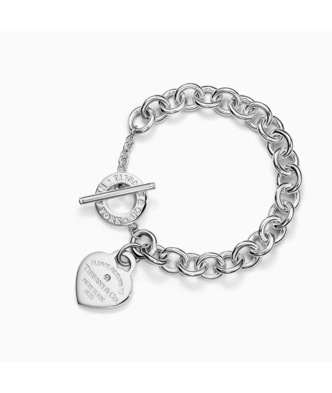 TIFFANY&CO Серебрянный серебряный браслет, фото 5