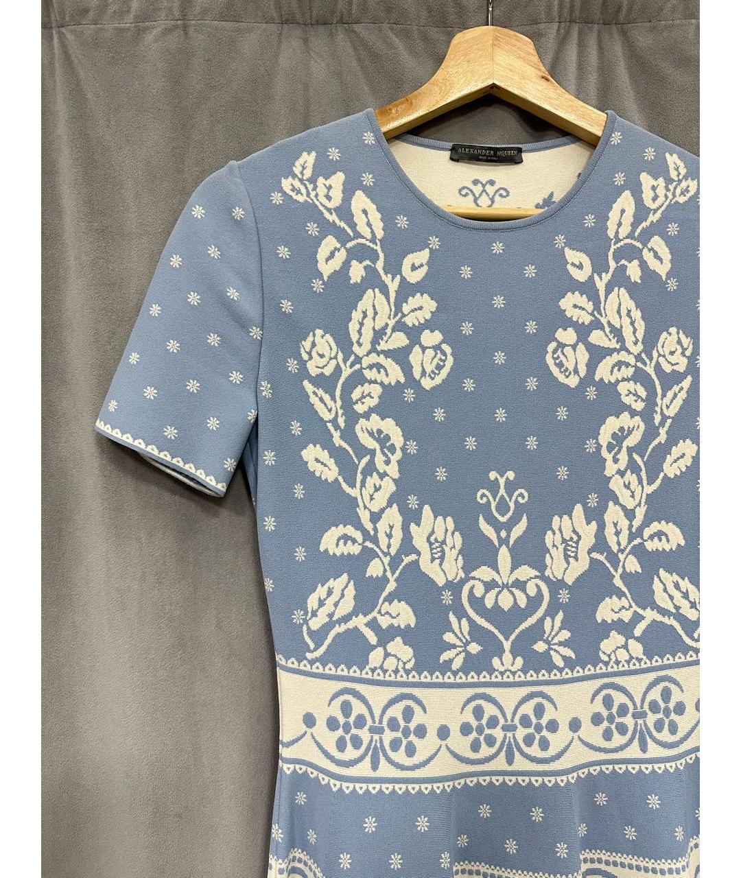 ALEXANDER MCQUEEN Голубое повседневное платье, фото 3