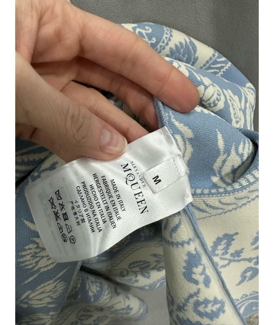 ALEXANDER MCQUEEN Голубое повседневное платье, фото 5