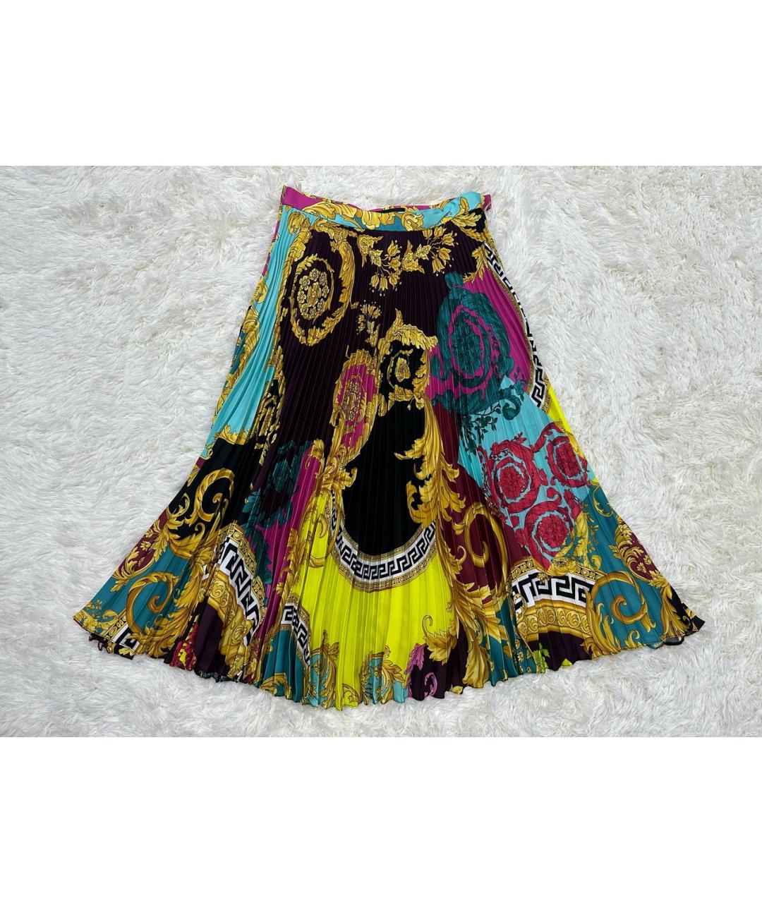 VERSACE Мульти юбка миди, фото 7