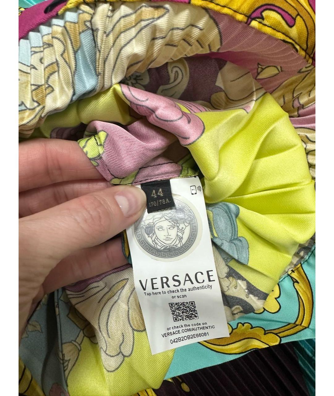 VERSACE Мульти юбка миди, фото 5