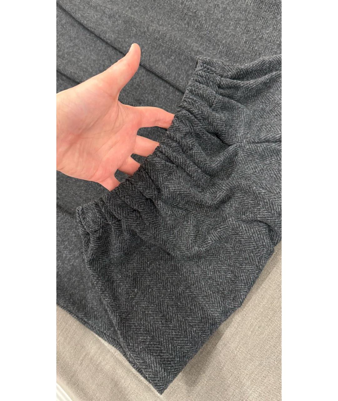 'S MAX MARA Серая шерстяная юбка миди, фото 7