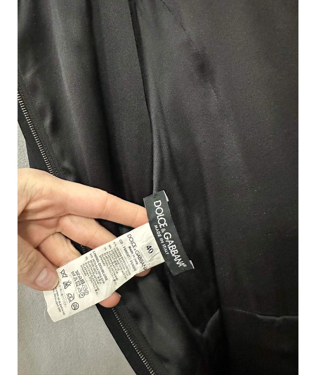 DOLCE&GABBANA Черное повседневное платье, фото 4