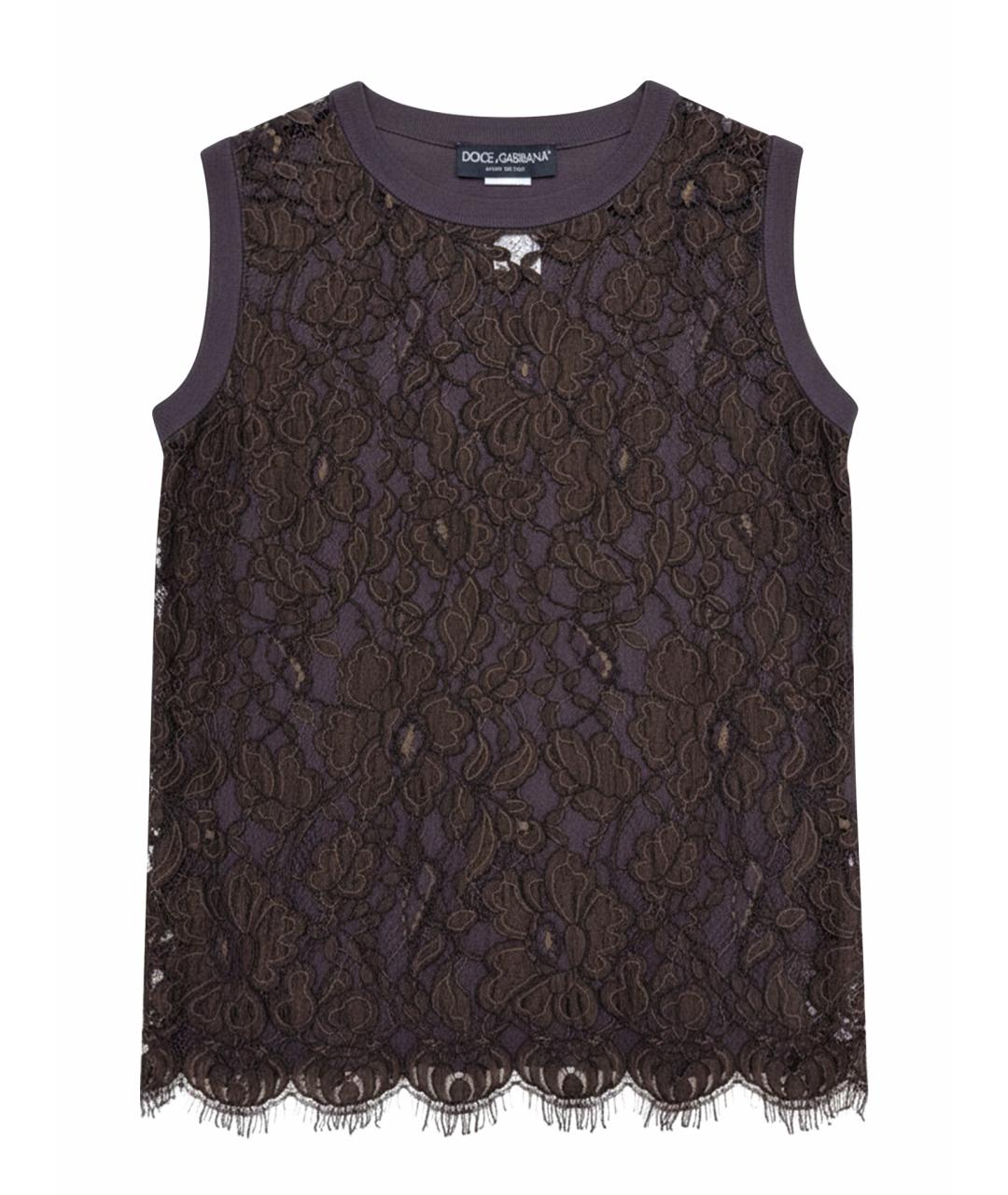 DOLCE&GABBANA Коричневая майка, фото 1