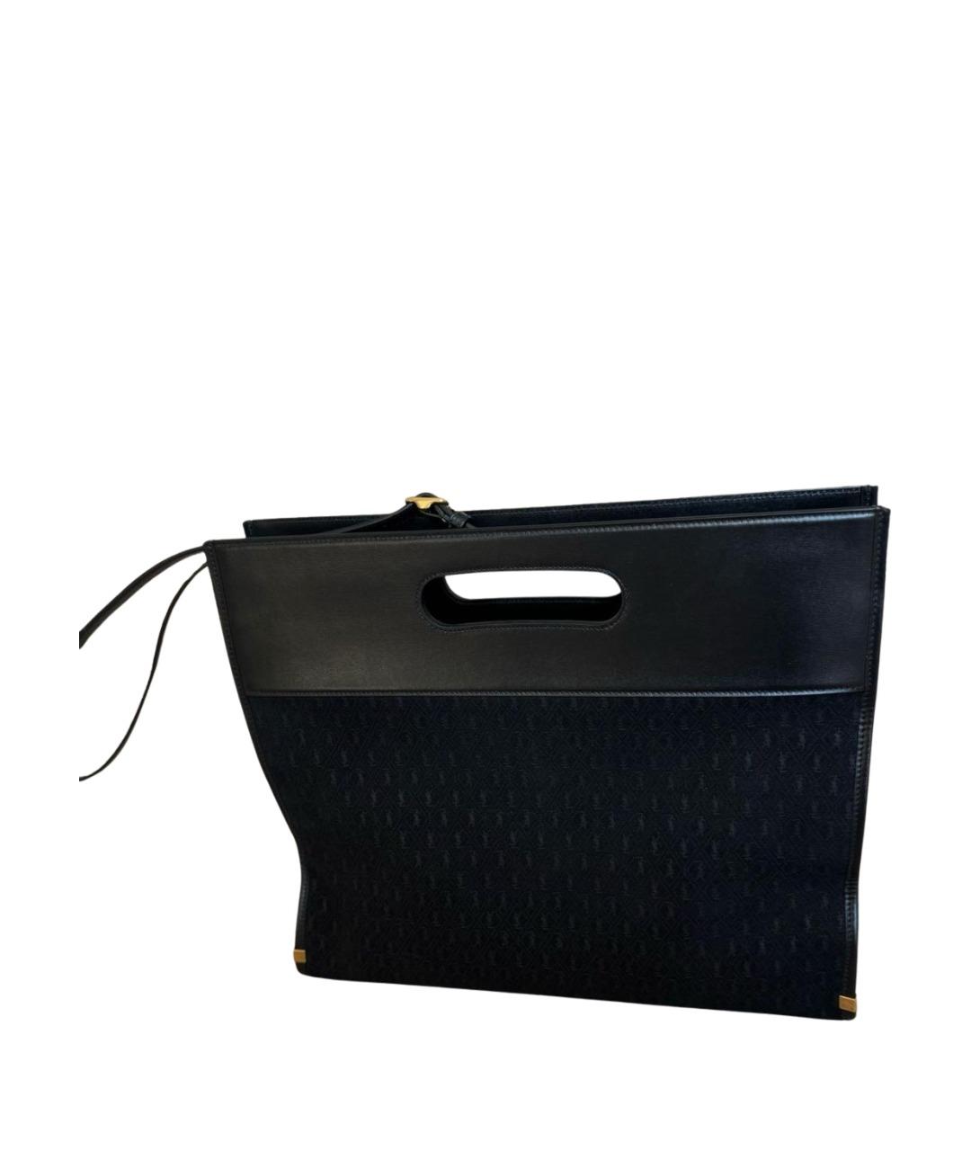 SAINT LAURENT Коричневая кожаная сумка с короткими ручками, фото 1