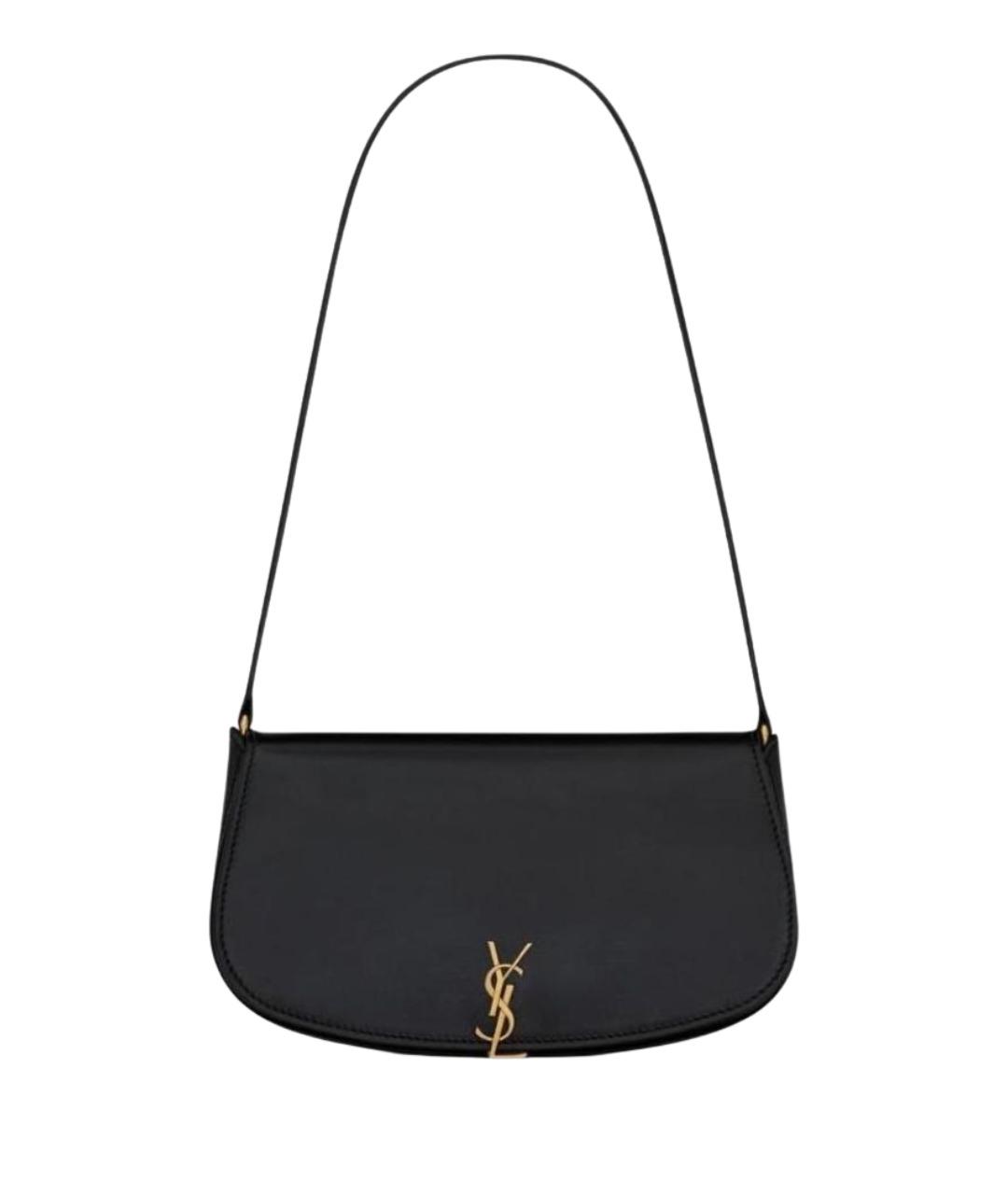 SAINT LAURENT Черная кожаная сумка с короткими ручками, фото 1