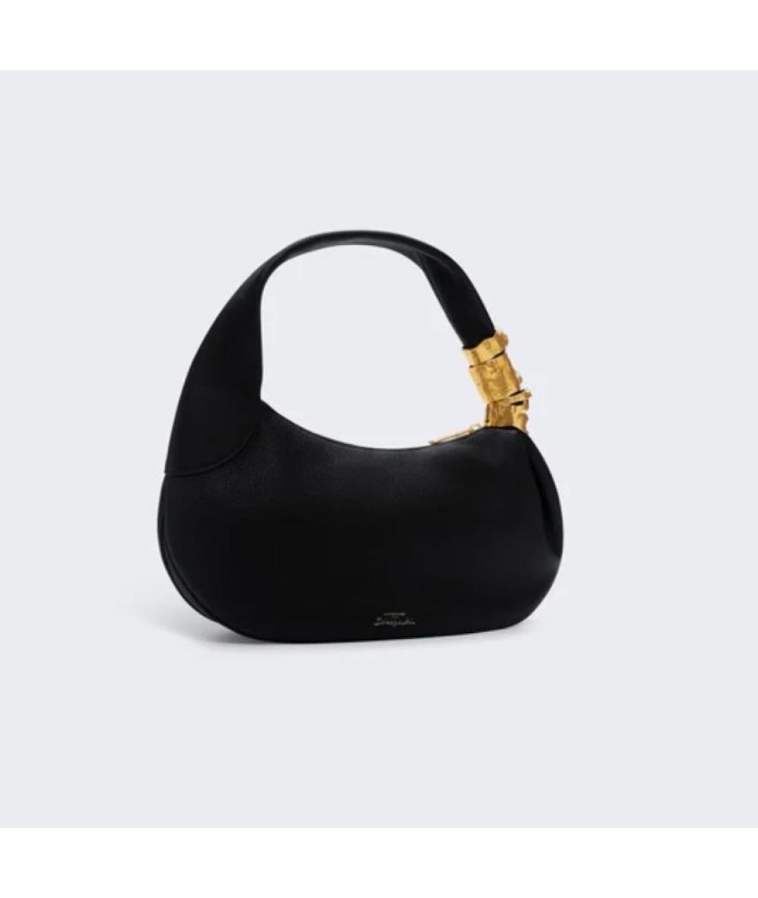 SCHIAPARELLI Черная кожаная сумка через плечо, фото 4