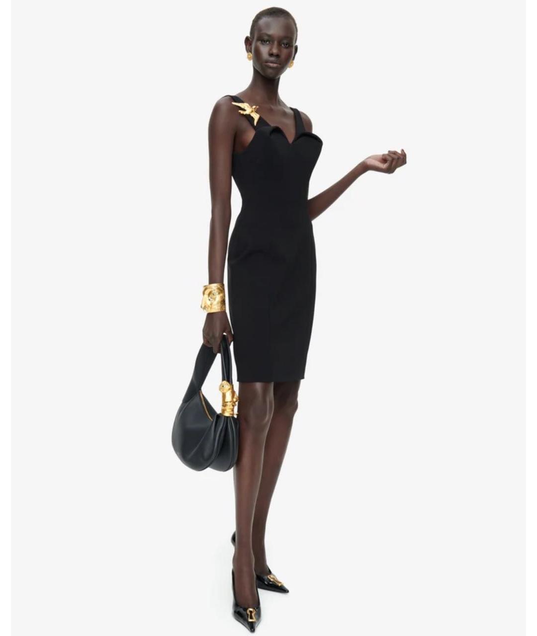 SCHIAPARELLI Черная кожаная сумка через плечо, фото 3