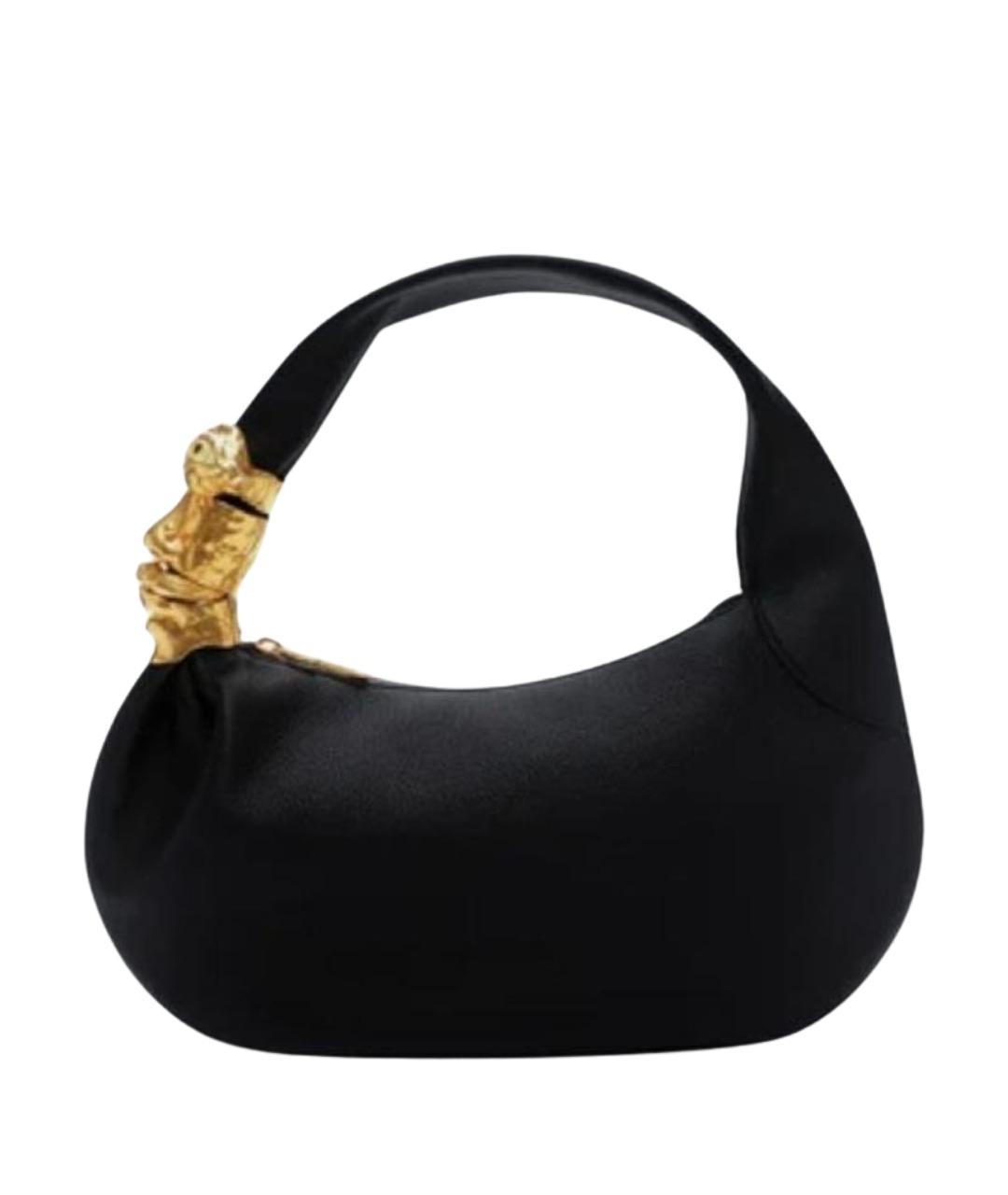 SCHIAPARELLI Черная кожаная сумка через плечо, фото 1