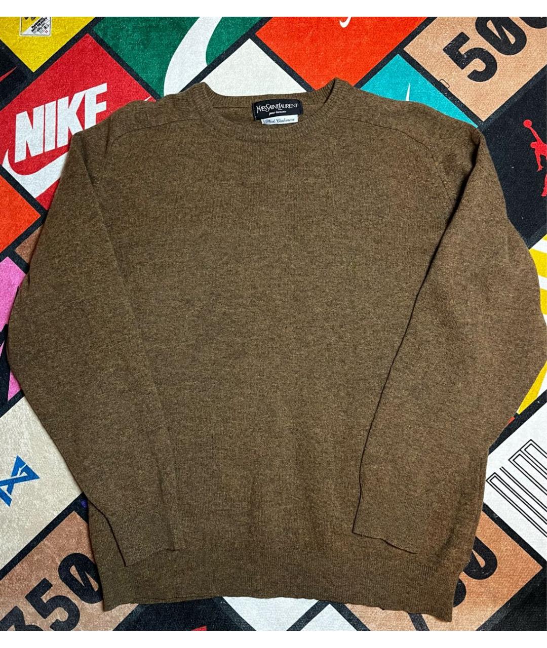 SAINT LAURENT Бежевый кашемировый джемпер / свитер, фото 5