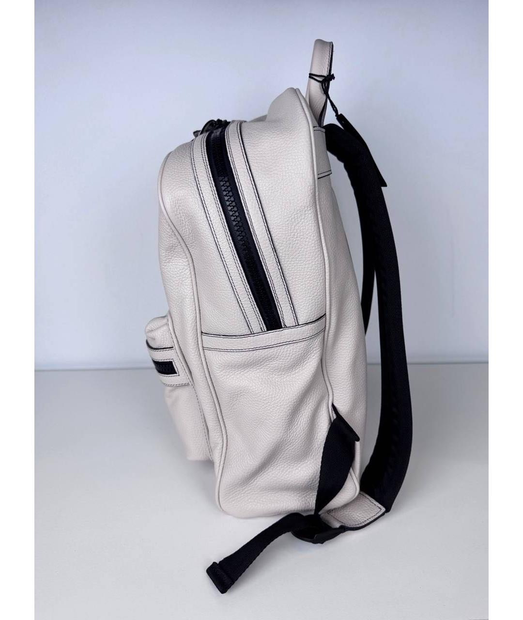 KITON Бежевый кожаный рюкзак, фото 2