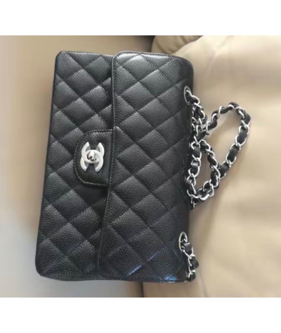 CHANEL Черная кожаная сумка через плечо, фото 5