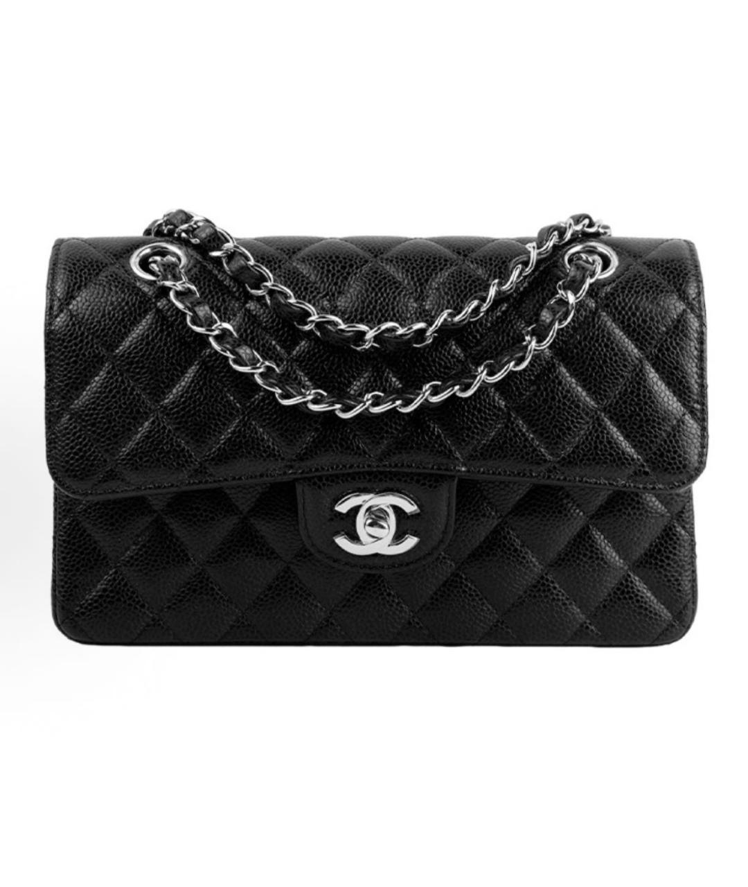 CHANEL Черная кожаная сумка через плечо, фото 9