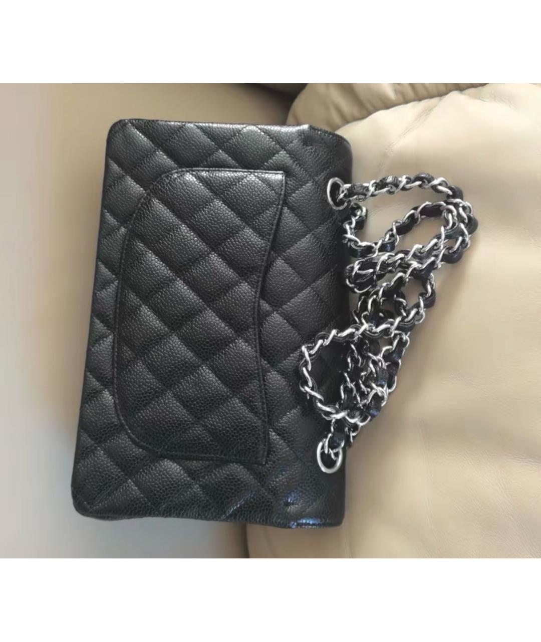 CHANEL Черная кожаная сумка через плечо, фото 6