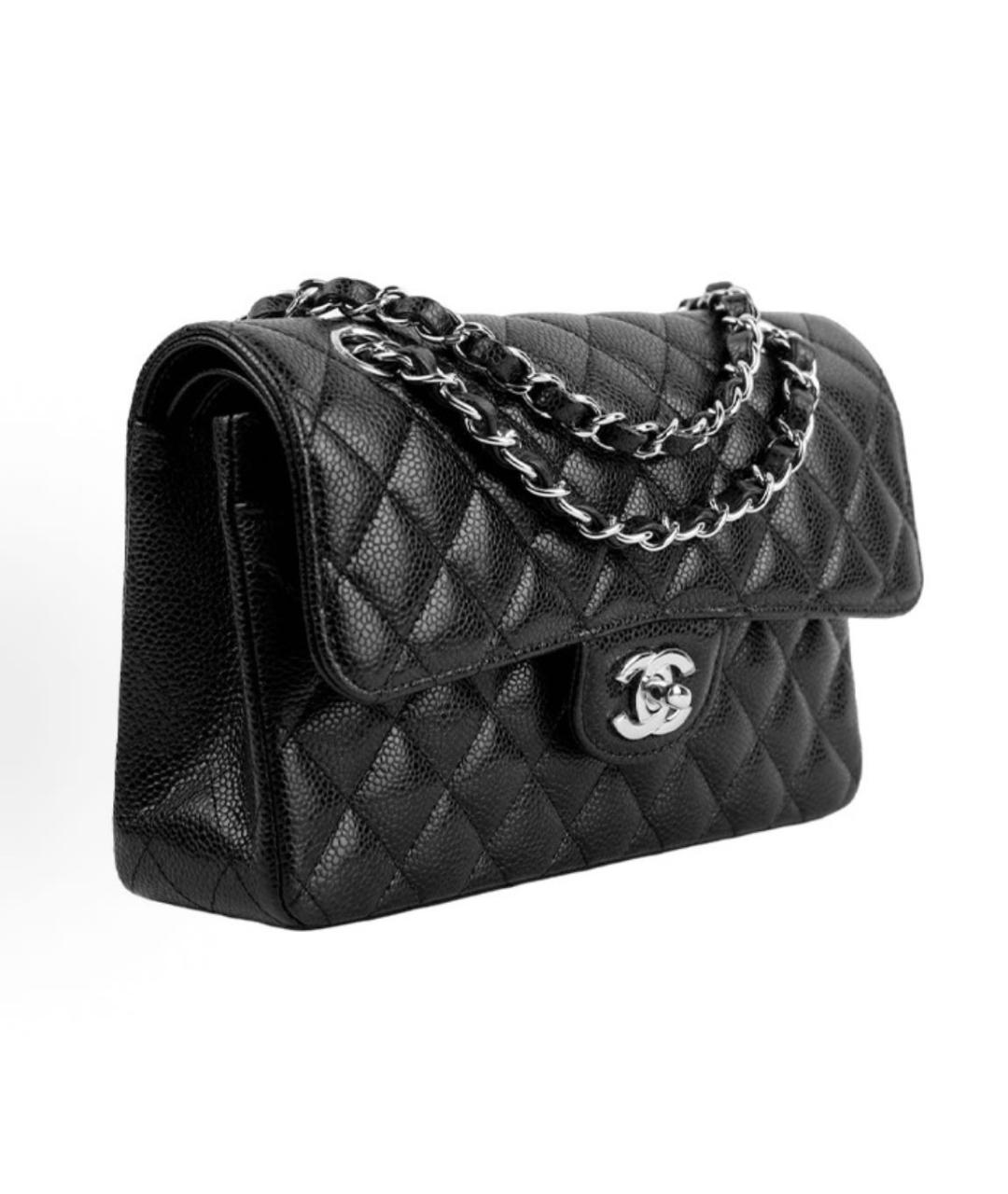 CHANEL Черная кожаная сумка через плечо, фото 2
