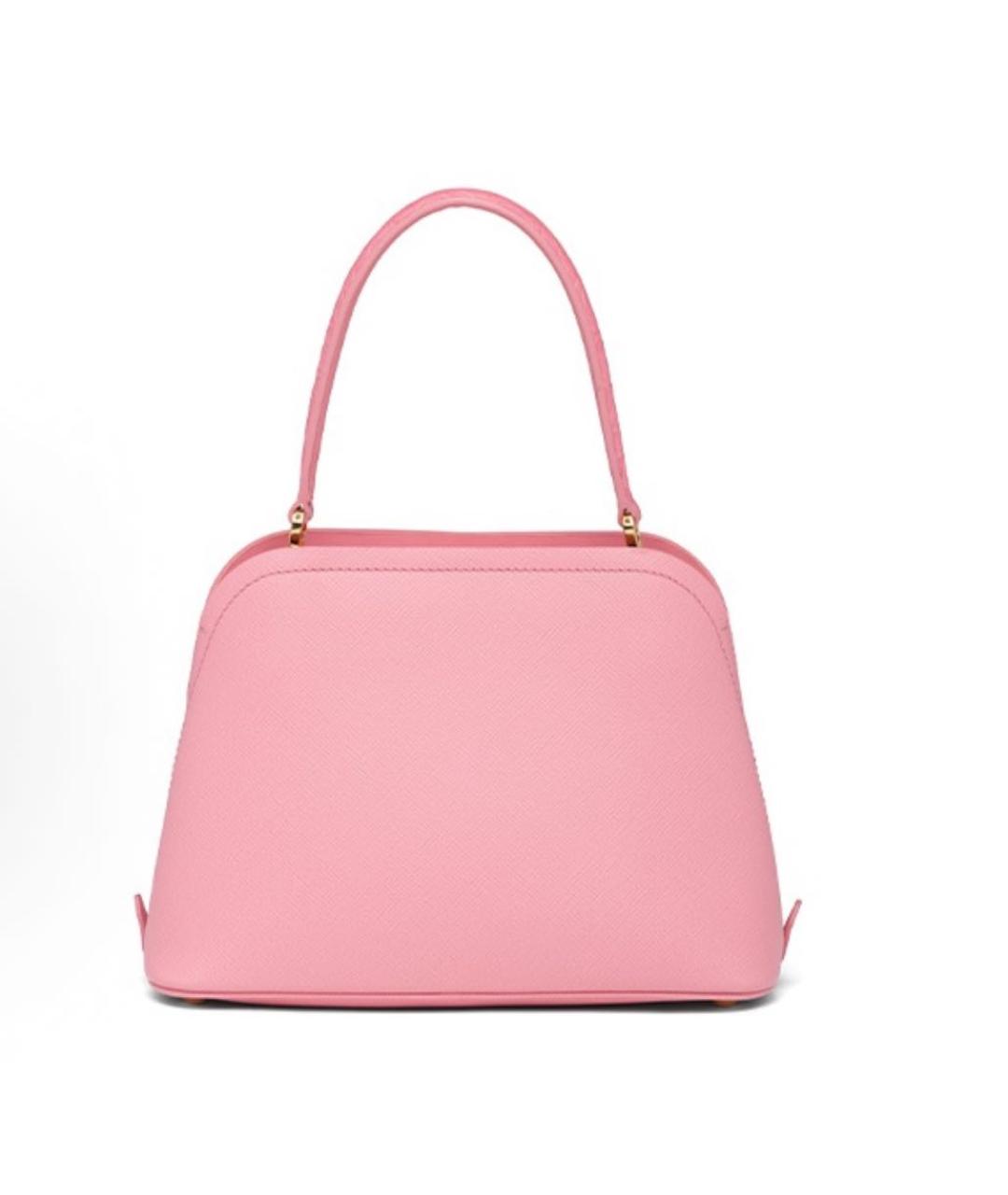 PRADA Розовая кожаная сумка с короткими ручками, фото 3