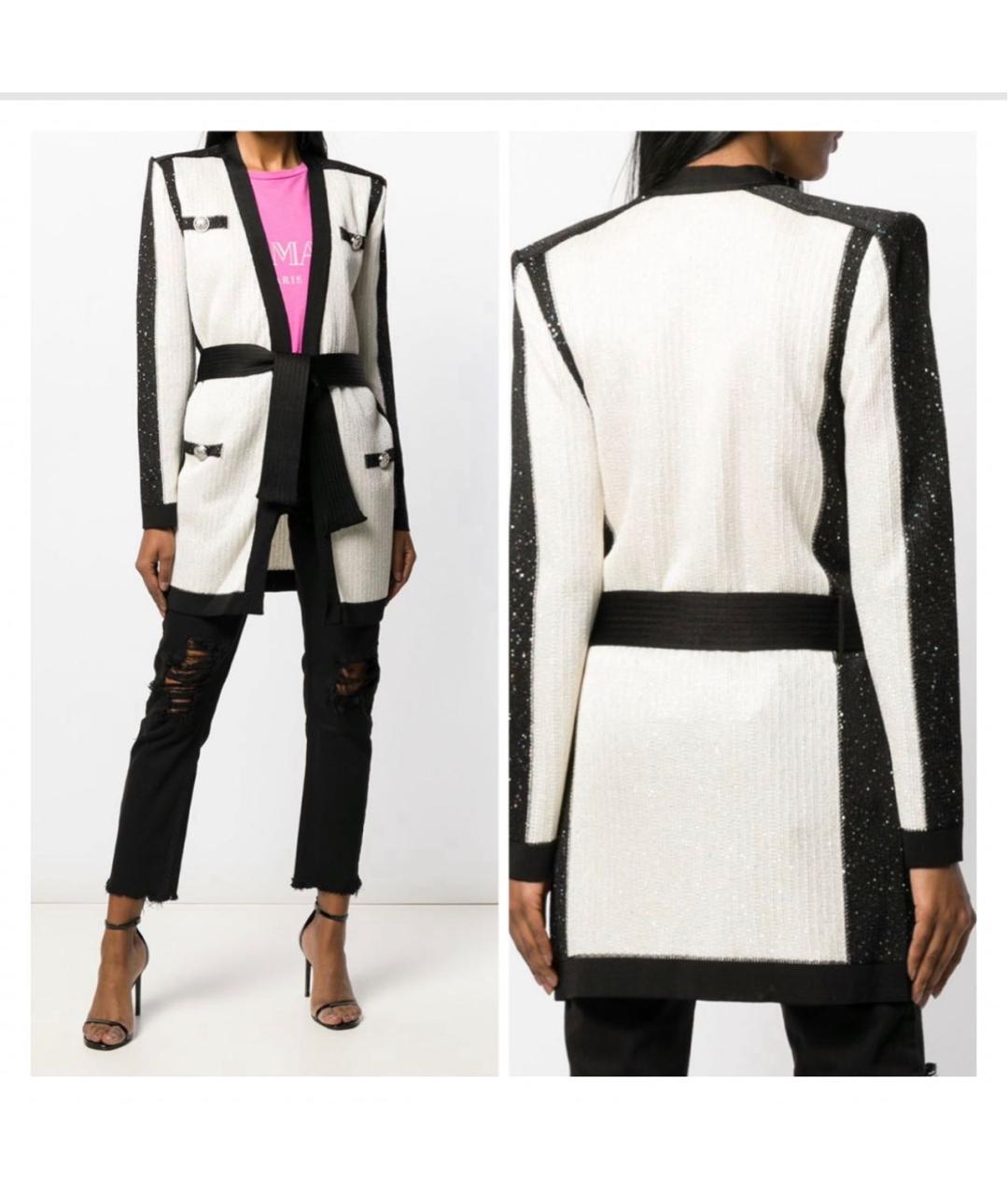 BALMAIN Белый вискозный кардиган, фото 2