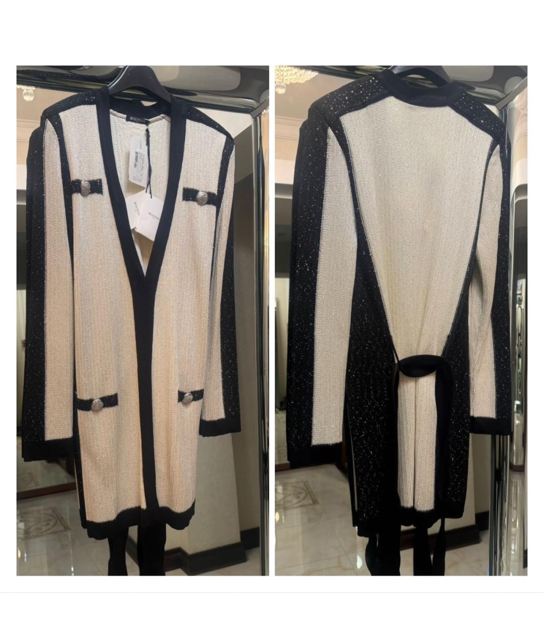 BALMAIN Белый вискозный кардиган, фото 6