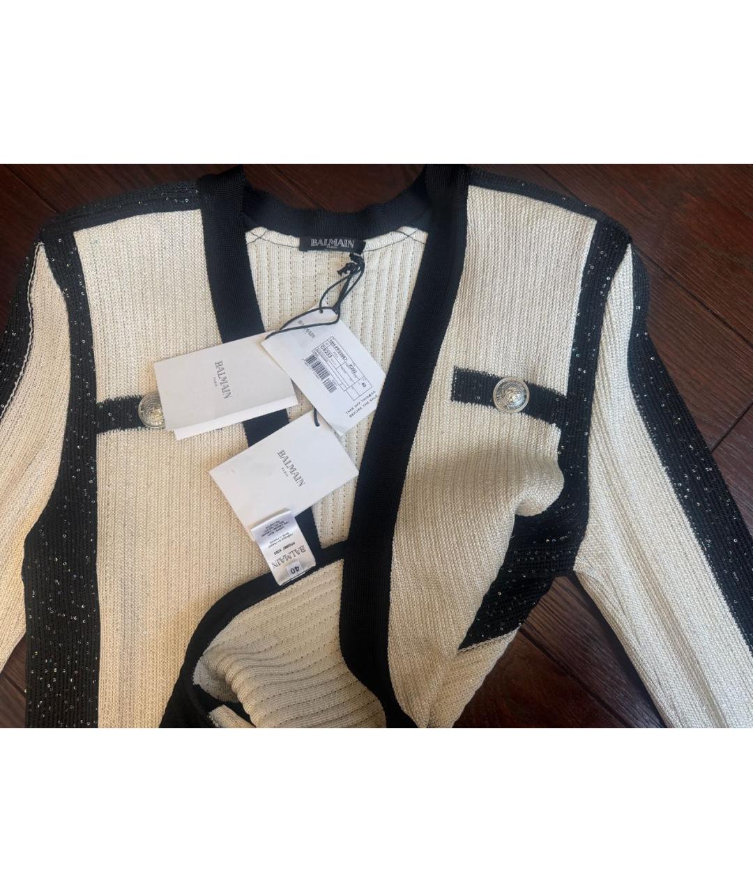 BALMAIN Белый вискозный кардиган, фото 7