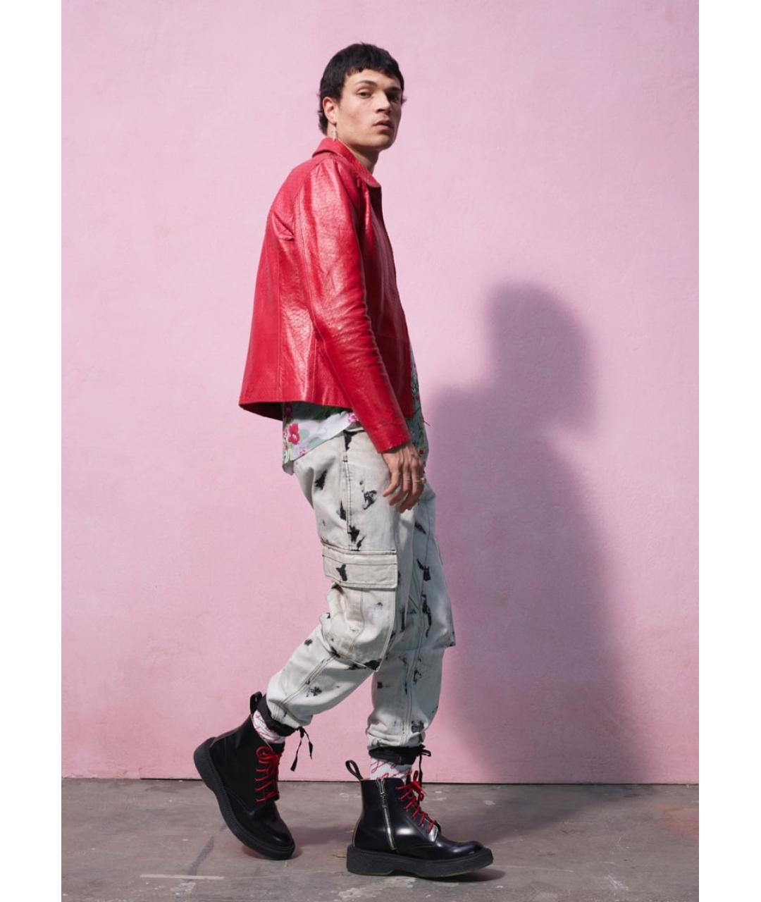 GIAMBATTISTA VALLI Красная кожаная куртка, фото 2