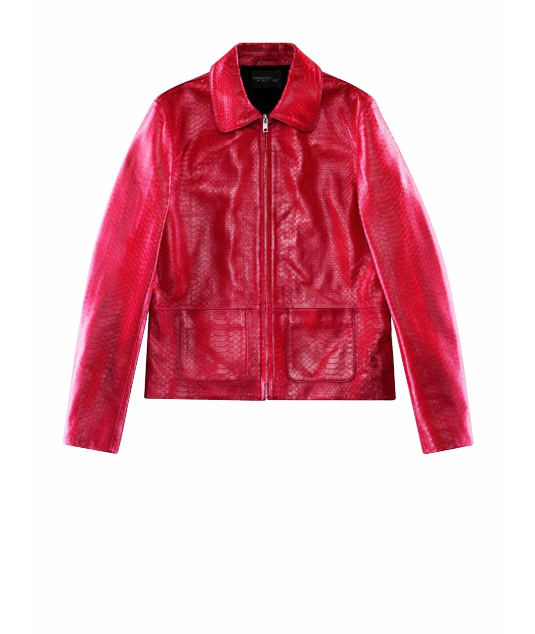 GIAMBATTISTA VALLI Красная кожаная куртка, фото 1