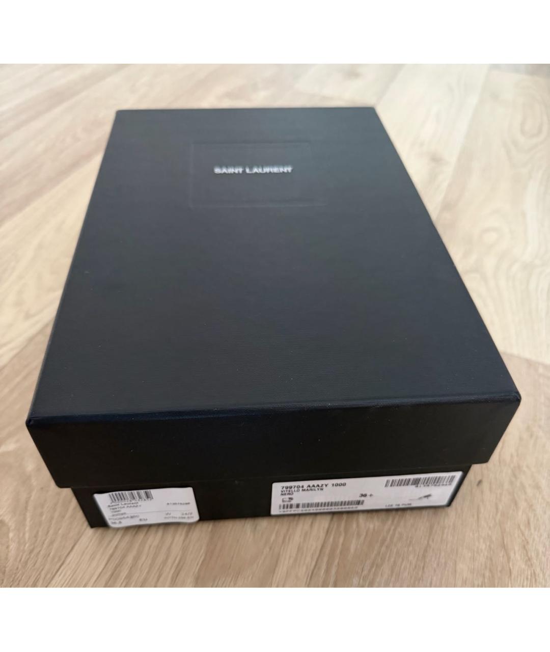 SAINT LAURENT Черные кожаные туфли, фото 5