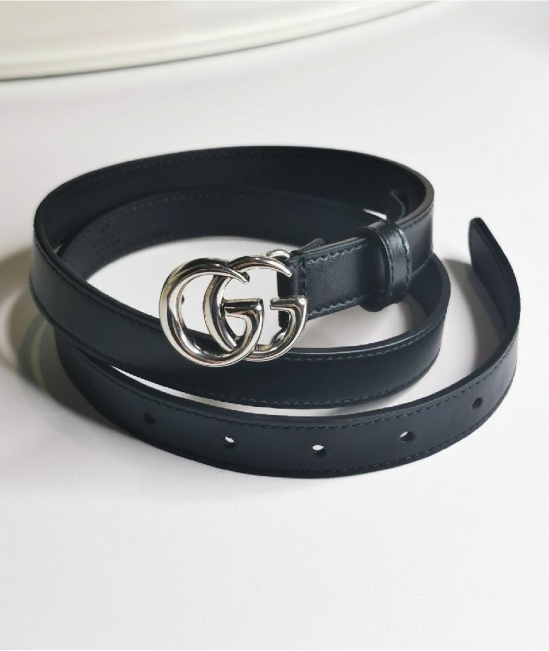 GUCCI Черный кожаный ремень, фото 10